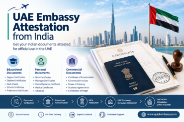 UAE Embassy Attestation from India – Complete document attestation process for educational, personal and commercial certificates.