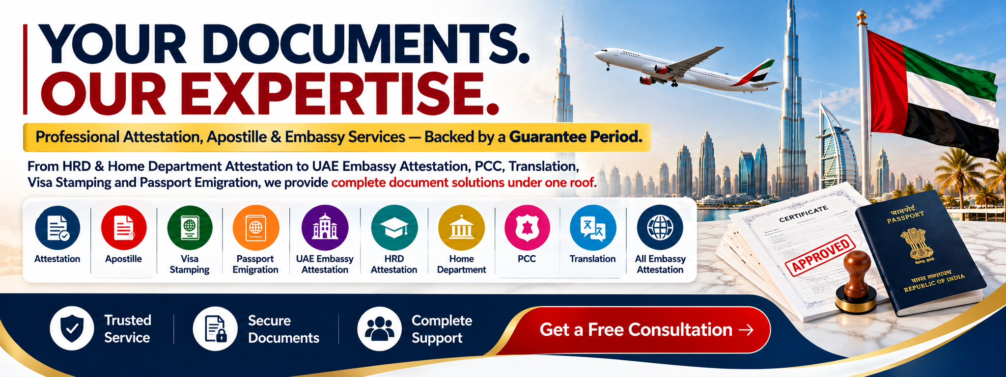 Document Attestation and Visa Services Banner